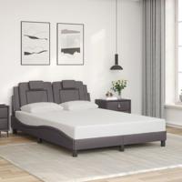 Bedframe "Viana" zonder matras kunstleer grijs 160x200 cm - thumbnail