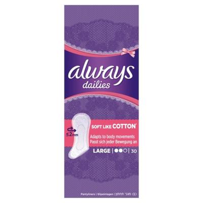 Always Soft Like Cotton inlegkruisje Large Classic, pak van 30 stuks