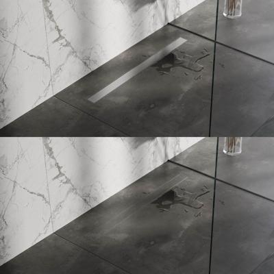 Brauer Douchegoot met Multifunctioneel Rooster en Flens - 90 cm - Rvs Geborsteld