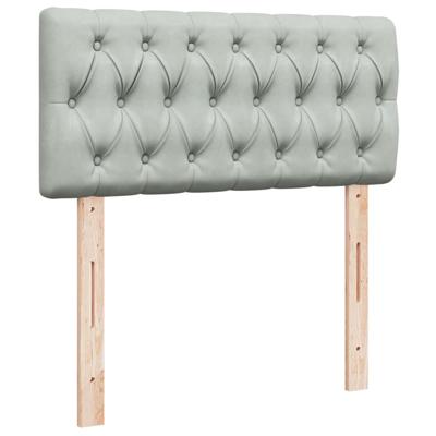 Boxspring met matras fluweel lichtgrijs 90x190 cm - thumbnail
