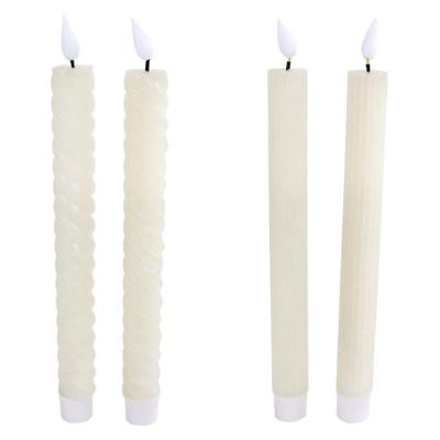 LED Kaarsen Moving Light + Timer 2 Stuks Ivoor Assorti