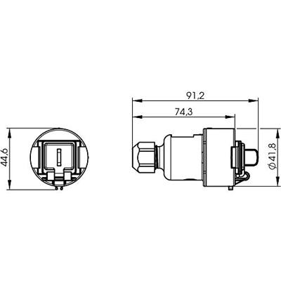 Telegärtner 100022950 STX V6 RJ45-koppelingsdoos variant 6 Koppeling, recht Aantal polen: 8P8C Lichtgrijs 1 stuk(s)