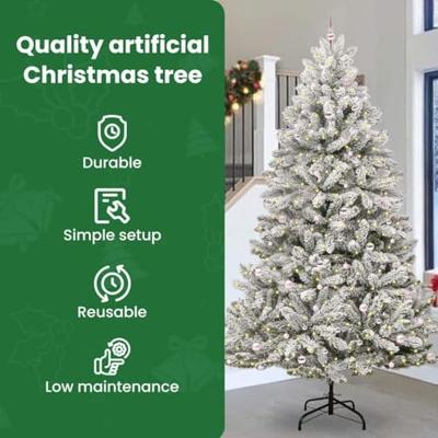 VidaXL Kunstkerstboom met 300 led groen en wit 300 cm pvc en metaal