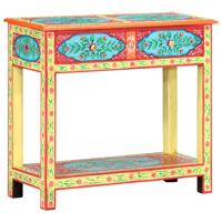 Wandtafel handgeschilderd 80x35x75 cm massief mangohout - thumbnail