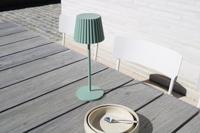 Lucide JUSTINE - Oplaadbare Tafellamp Binnen/Buiten - Accu/Batterij - LED Dimb. - 1x2W 2700K - IP54 - Met draadloos oplaadstation - Groen - thumbnail
