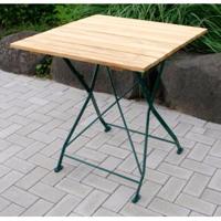 Tuintafel hout inklapbaar Bad Tolz - groen frame 70 cm - thumbnail