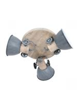 Steinhauer Industriële plafondlampGearwood 3-lichts vintage grijs met hout - 3063GR - thumbnail