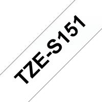 Labeltape extra sterk klevend Brother TZe, TZ TZe-S151 Tapekleur: Transparant Tekstkleur:Zwart 24 mm 8 m - thumbnail