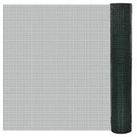 VidaXL Kippengaas 10x1 m gegalvaniseerd staal met pvc-coating groen - thumbnail