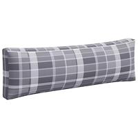 VidaXL Palletkussens 3 st stof ruitpatroon grijs - thumbnail