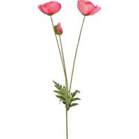 Kunstbloem Papaver d.roze - thumbnail