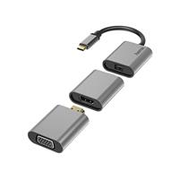 Hama Video-adapter-set 6in1 USB-C Mini-DisplayPort HDMI VGA Aluminium - thumbnail