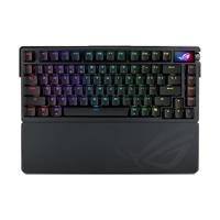 ASUS ROG Azoth Extreme draadloos mechanisch gamingtoetsenbord - 75% TKL, aluminium chassis, koolstofvezelplaat, verstelbare pakkingbevestiging, kleur OLED-touchscreen, ROG NX Sneeuw Lineaire - thumbnail