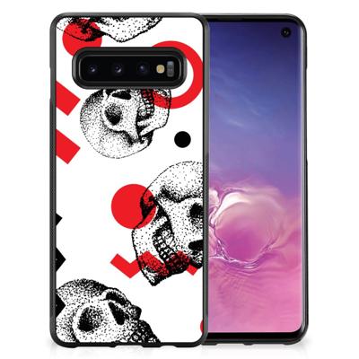 Mobiel Case Samsung Galaxy S10 Skull Red