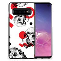 Mobiel Case Samsung Galaxy S10 Skull Red - thumbnail