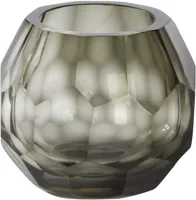 Light & Living theelichthouder glas eliza 10x9cm grijs - thumbnail