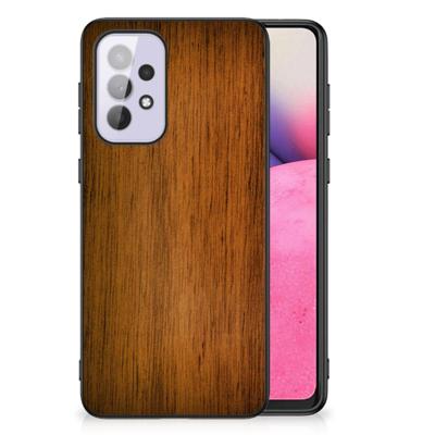 Samsung Galaxy A33 5G Houten Print Telefoonhoesje Donker Hout