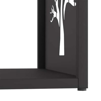 VidaXL Brandhoutrek 40x40x40 cm koudgewalst staal zwart
