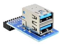 DeLOCK USB 3.0 Pin Header female > 2 x USB 3.0 female adapter - thumbnail