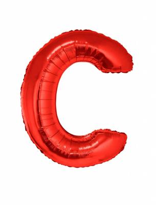 Folieballon Rood Letter &apos;C&apos; groot