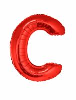 Folieballon Rood Letter &apos;C&apos; groot - thumbnail