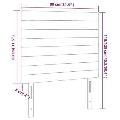 Hoofdbord LED 200x5x118/128 cm stof crèmekleurig - thumbnail