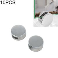 10 stuks circulaire glazen spiegel houder gesp bevestiging accessoires met schroef & rubber plug - thumbnail