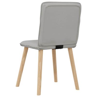Eetkamerstoelen 4 st stof wolk grijs