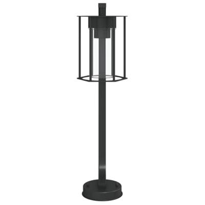 VidaXL Vloerlamp voor buiten 3 st 60 cm roestvrij staal zwart VidaXL Vloerlamp voor buiten 3 st 60 cm roestvrij staal zwart