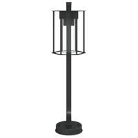 VidaXL Vloerlamp voor buiten 60 cm roestvrij staal zwart - thumbnail