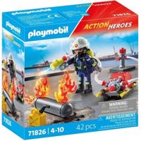 PLAYMOBIL Action Heroes brandweerman met waterpomp 71826 - thumbnail