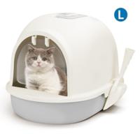 Nobleza Gesloten kattenbak met schepje - Maat L - Grijs - thumbnail