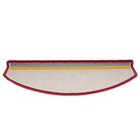 VidaXL Trapmatten 10 st 65x24x4 cm röd halfrond groot - thumbnail