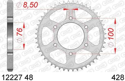 AFAM Chain wheel 428 52z steel silver