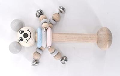 Voggenreiter 1236 Minny houten muis rammelstaaf met belletjes