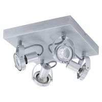 Eglo Vierkante plafondlampNovorio geborsteld metaal - 94645 - thumbnail