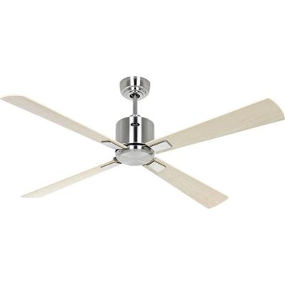 CasaFan ECO NEO III 132 BN-AH/BU WiFi Flügel Ahorn/Buche Plafondventilator 27 W (Ø x h) 132 cm x 360 mm Chroom (geborsteld) Met afstandsbediening, Timer, Met