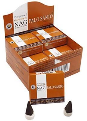 Golden Nag Palo Santo Wierookkegels (1 pakje) Golden Nag Palo Santo Wierookkegels (1 pakje)