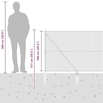 VidaXL Afrasteringspaal groen 10 x 1 m (19 x 19 mm mesh) staal VidaXL Afrasteringspaal groen 10 x 1 m (19 x 19 mm mesh) staal