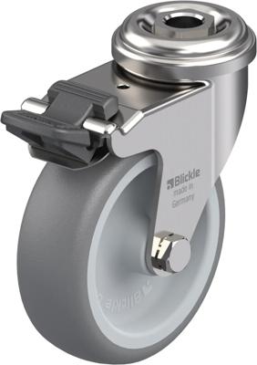 Blickle LRXA-TPA 75G-FI Zwenkwiel met rem Wieldiameter: 75 mm Draagvermogen (max.): 75 kg 1 stuk(s)