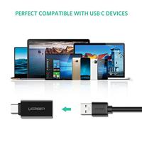 UGREEN 20808 USB-kabel USB 3.2 Gen1 (USB 3.0 / USB 3.1 Gen1) USB-C stekker, USB-A bus Zwart - thumbnail