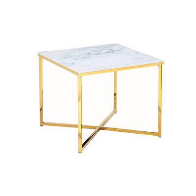 Bijzettafel Zaar Wit-Goud Bijzettafel Zaar Wit-Goud