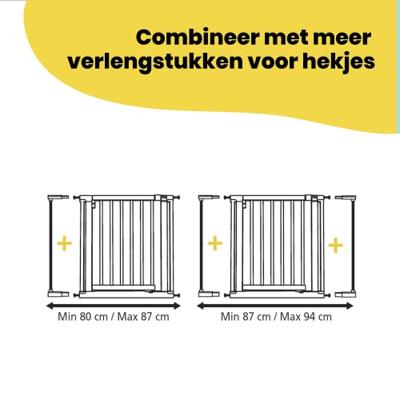 Safety 1st Easy Close Metal Extra Tall verlengdeel 7cm traphekje – wit