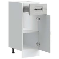 Keuken onderkast Kalmar bewerkt hout grijs sonoma eiken - thumbnail