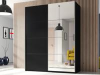 Kast BELHAMBRA 2 schuifdeuren 150 cm zwart - thumbnail