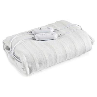 Dubbele elektrische bedverwarmer Gift Decor Wit Polyester 140 x 1 x 160 cm Geometrisch 2 x 60 W