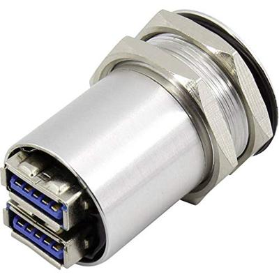TRU Components 92007P28 USB A dubbele inbouwbus 3.0 USB-14-BK 1408769 Inhoud: 1 st