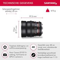 Samyang 24mm T1.5 ED AS IF UMC II Canon VDSLR - thumbnail