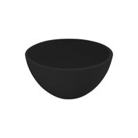 Best Design Arezzo waskom 20x20cm rond solid surface mat zwart 4010310 - thumbnail