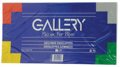 Gallery enveloppen ft 114 x 229 mm, gegomd, pak van 50 stuks